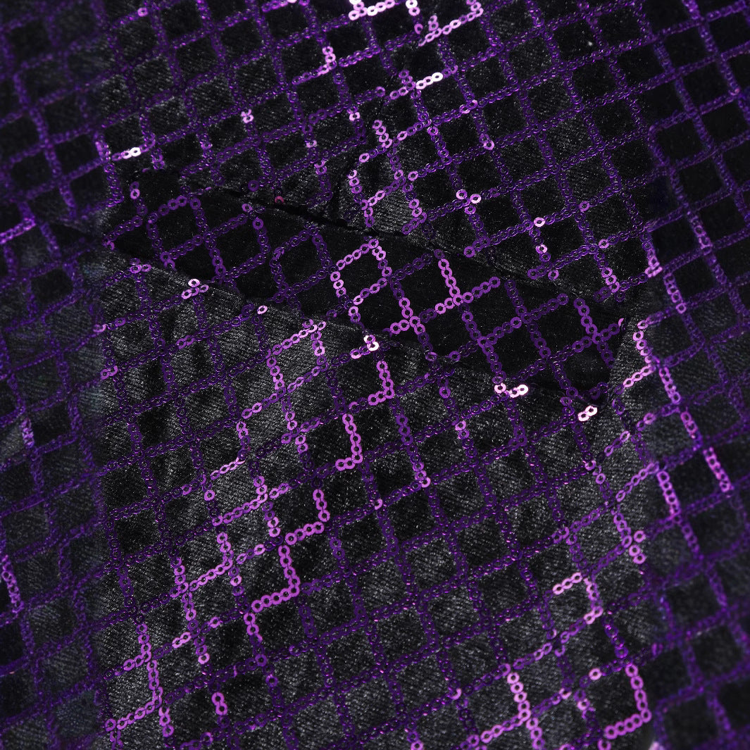 Herren elegante Paillettenweste mit passendem Fliegenbinder Aliams