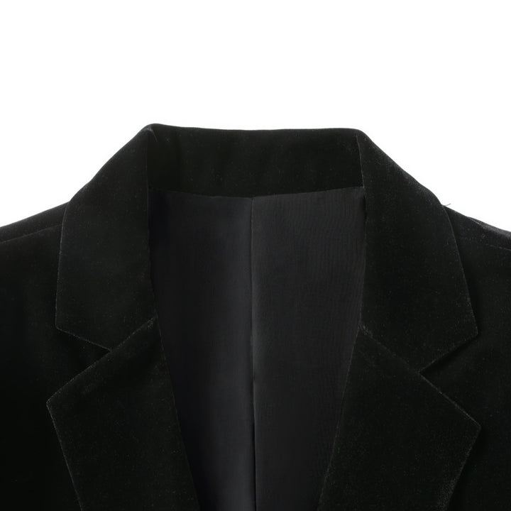 Herren eleganter Samtblazer mit feinen Details Aliams