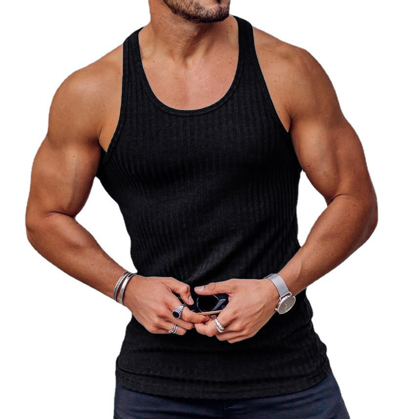 Herren Sportliches Ripp-Tanktop aus atmungsaktivem Material Aliams