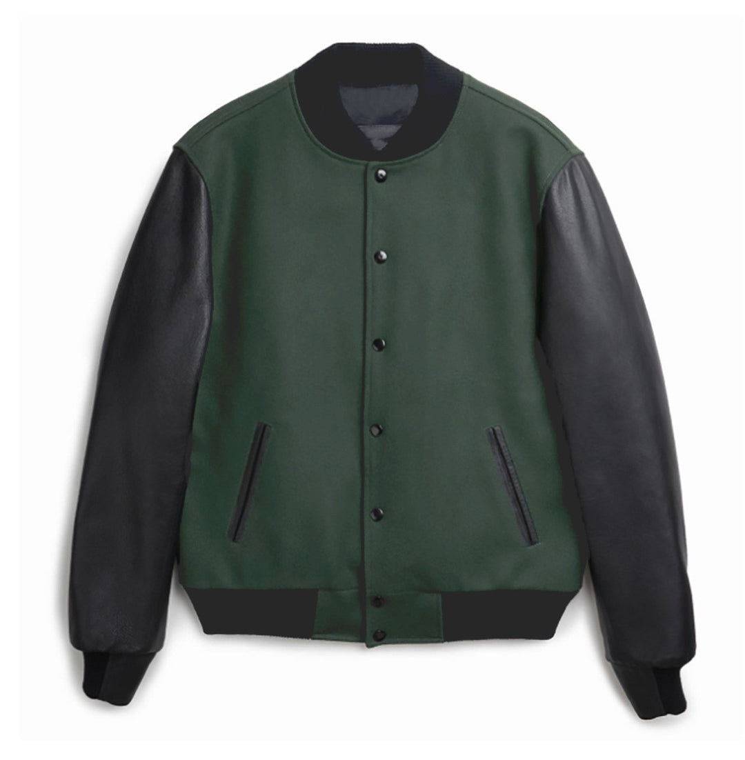 Herren stylische Bomberjacke mit Kontrastärmeln Aliams