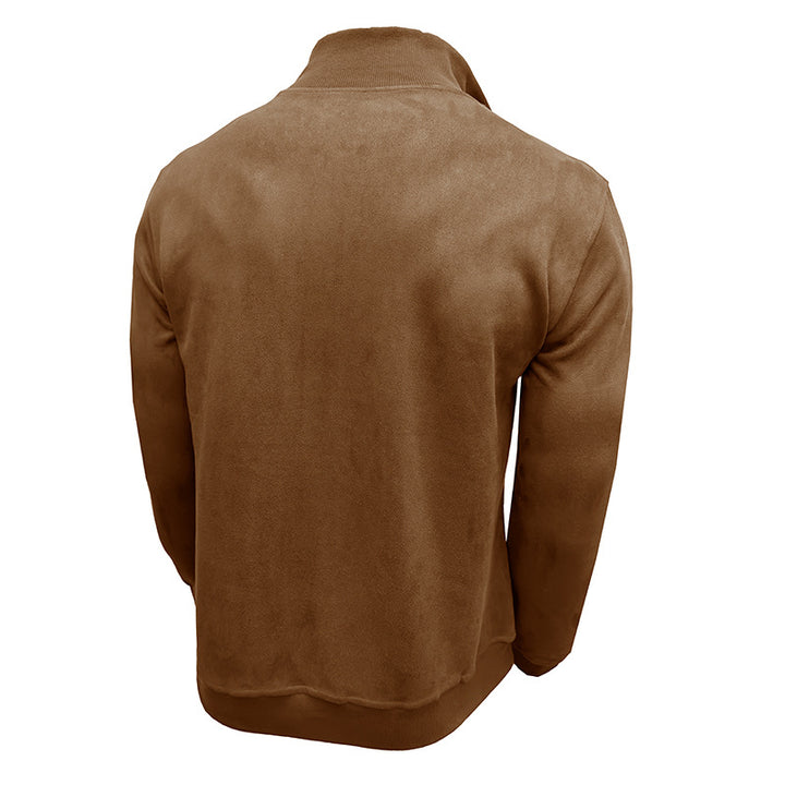 Herren Fleece Pullover mit Stehkragen Aliams
