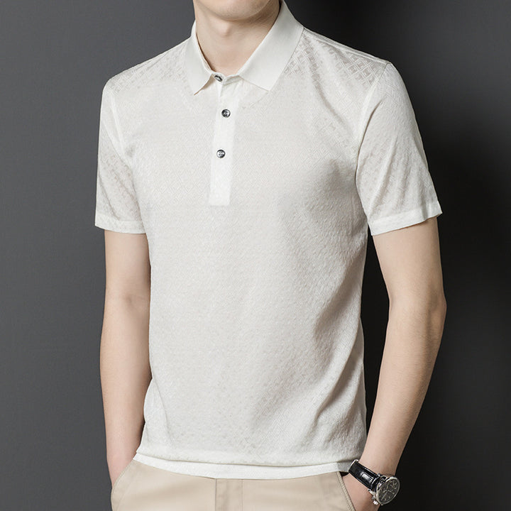 Herren Poloshirt mit strukturiertem Design und hochwertiger Baumwollmischung Aliams