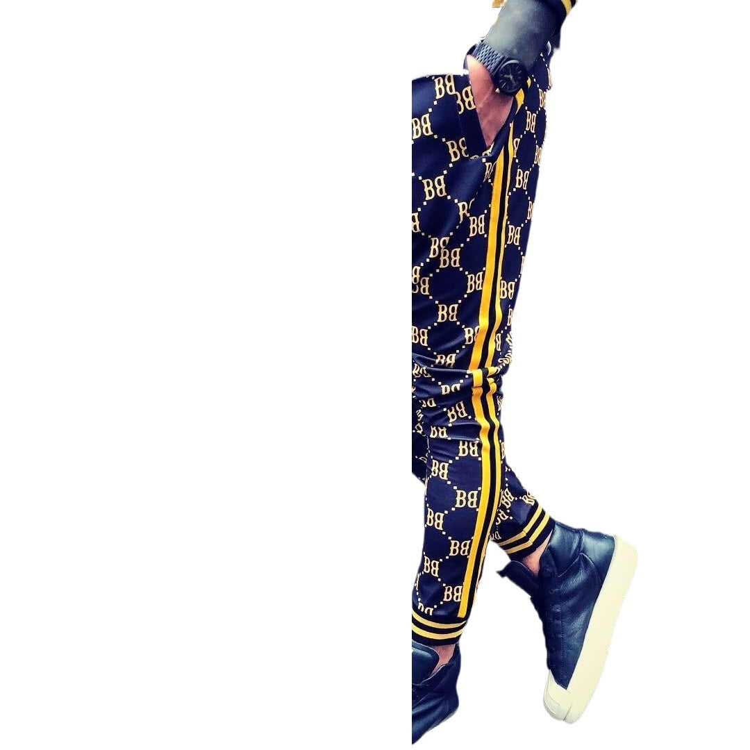 Herren Sportlicher Anzug mit modischem Schriftzug Aliams