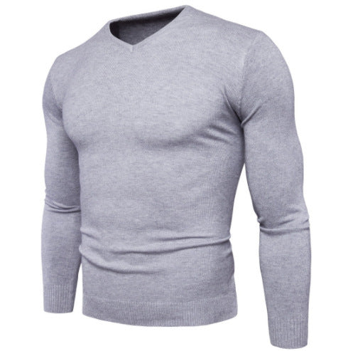 Herren feiner V-Ausschnitt Pullover aus hochwertiger Baumwolle Aliams