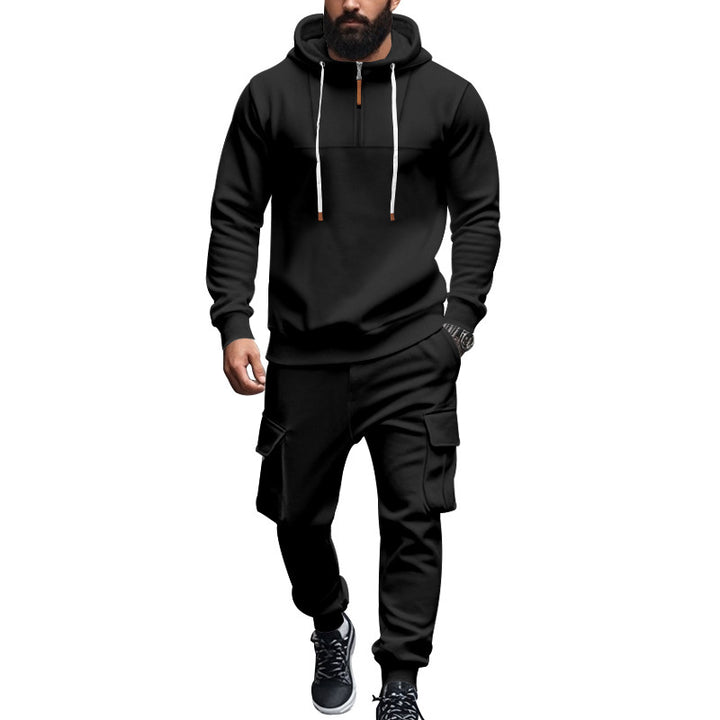 Herren Kapuzensweatshirt und Cargo-Hose Set Aliams