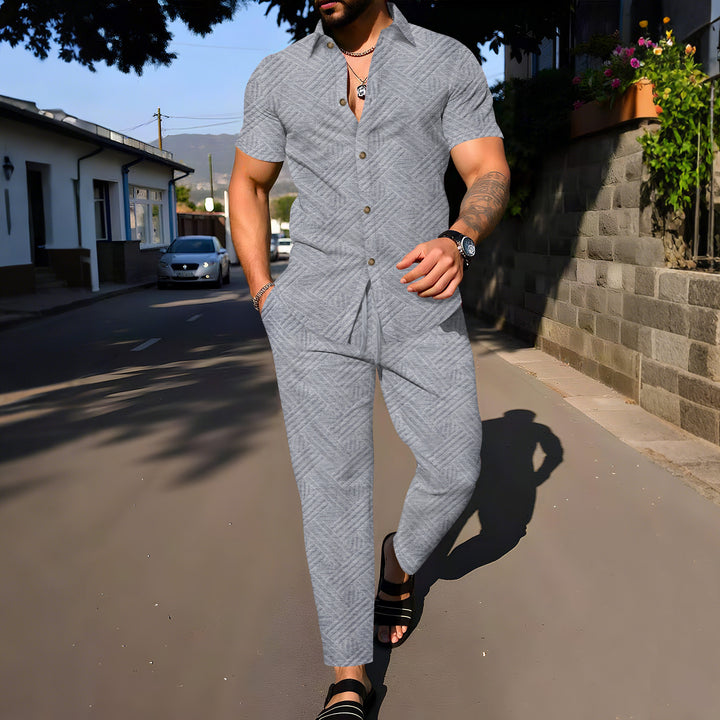 Herren vielseitiger Kurzoverall mit modischem Strukturmuster Aliams