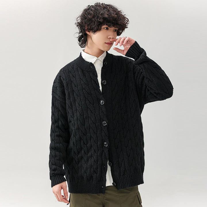 Herren Grobstrick-Cardigan mit praktischen Knöpfen Aliams