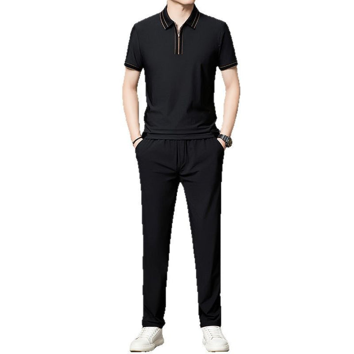 Herren sportlicher Freizeitanzug mit modernem Reißverschluss Aliams