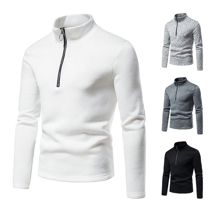 Herren Sportlicher Pullover mit modernem Stehkragen und praktischen Reißverschlussdetails Aliams