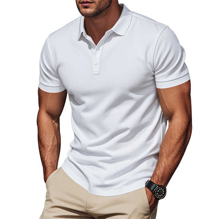 Herren Kurzarm Poloshirt aus atmungsaktivem Baumwollmix mit modernem Kragen Aliams