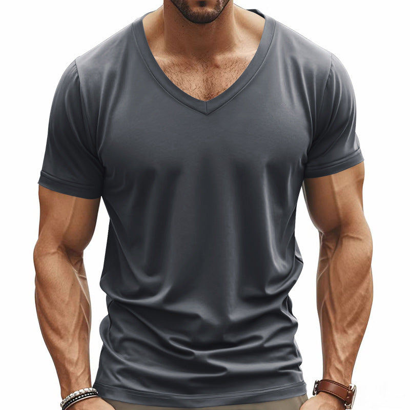 Herren V-Ausschnitt T-Shirt aus atmungsaktivem Funktionsmaterial Aliams 1754373690