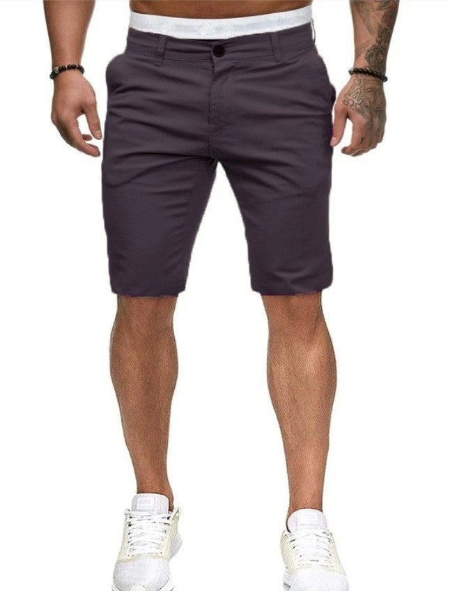 Herren klassische Chino-Shorts mit elastischem Bund und modischem Schnitt Aliams