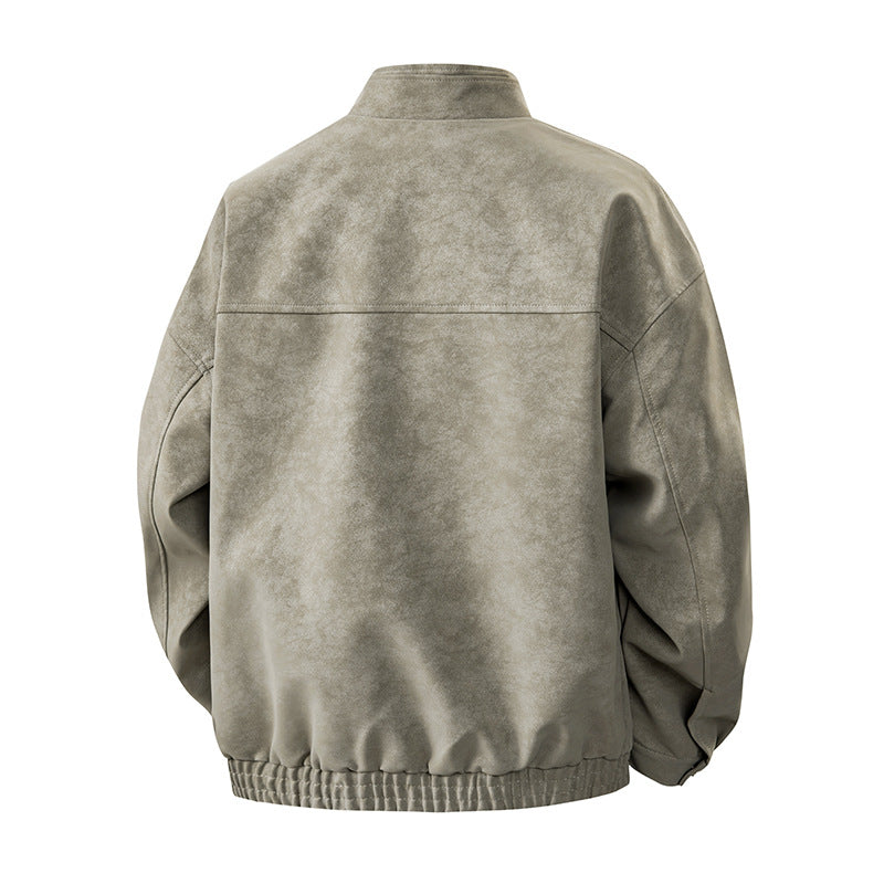 Herren Übergangsjacke mit zwei Brusttaschen und hochstehendem Kragen Aliams