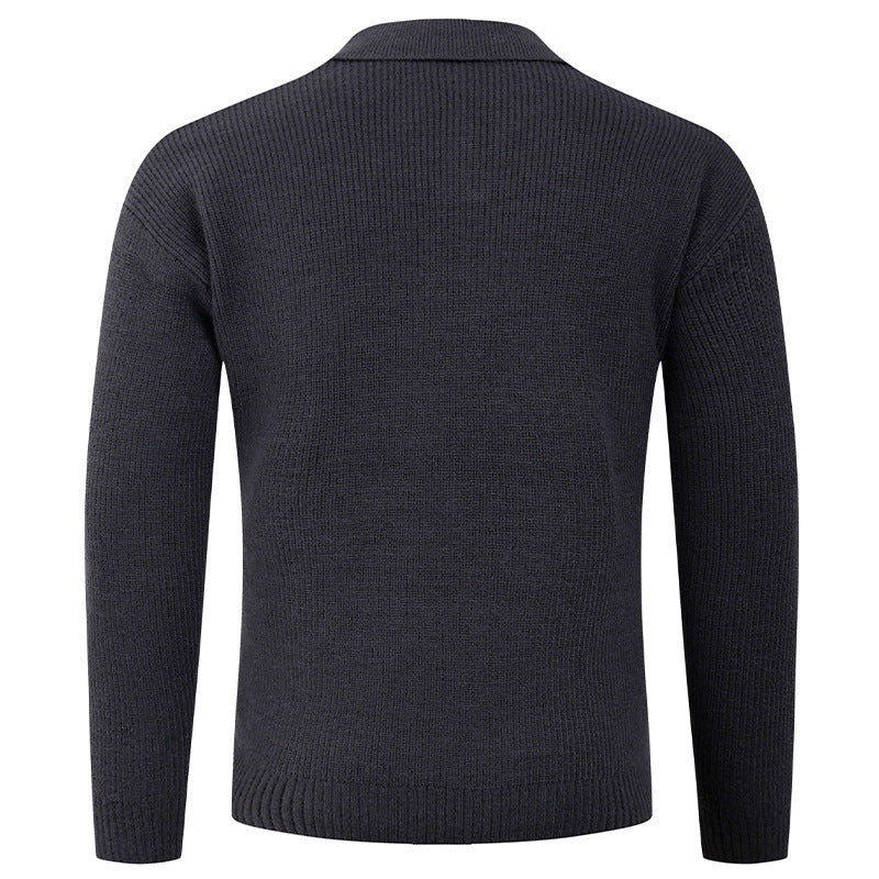 Herren eleganter Strickpullover mit modernem V-Ausschnitt und strukturiertem Design Aliams