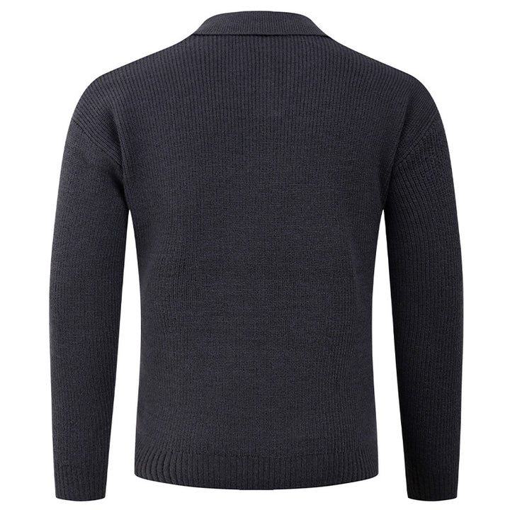 Herren eleganter Strickpullover mit modernem V-Ausschnitt und strukturiertem Design Aliams