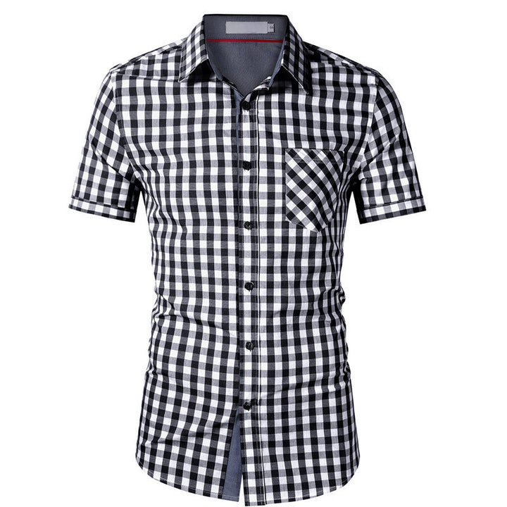 Herren Kurzarm-Hemd im klassischen Karodessin Aliams