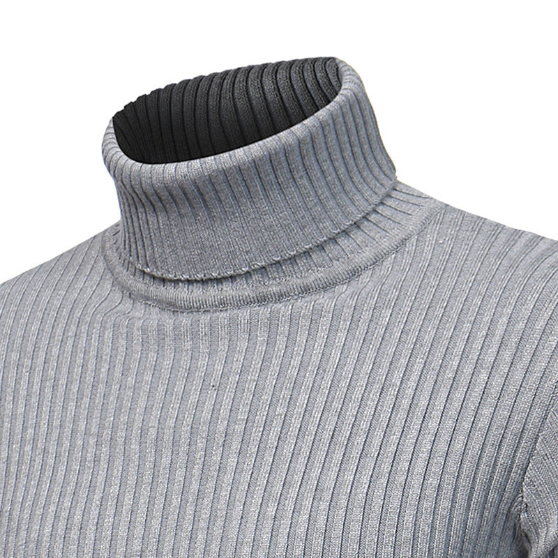 Herren Hochwertiger Rippenrollkragenpullover Aliams