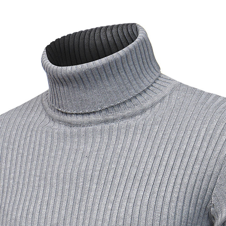 Herren Hochwertiger Rippenrollkragenpullover Aliams