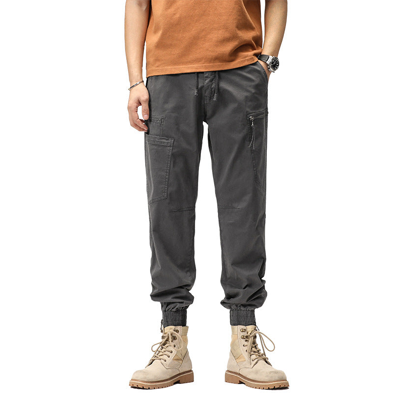 Herren Cargo-Hose mit elastischem Bund und vielseitigen Taschen Aliams