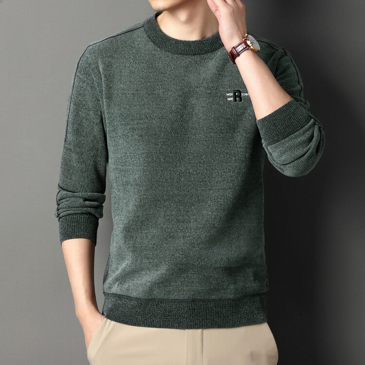 Herren hochwertige, atmungsaktive Strickpullover mit Rundhalsausschnitt Aliams