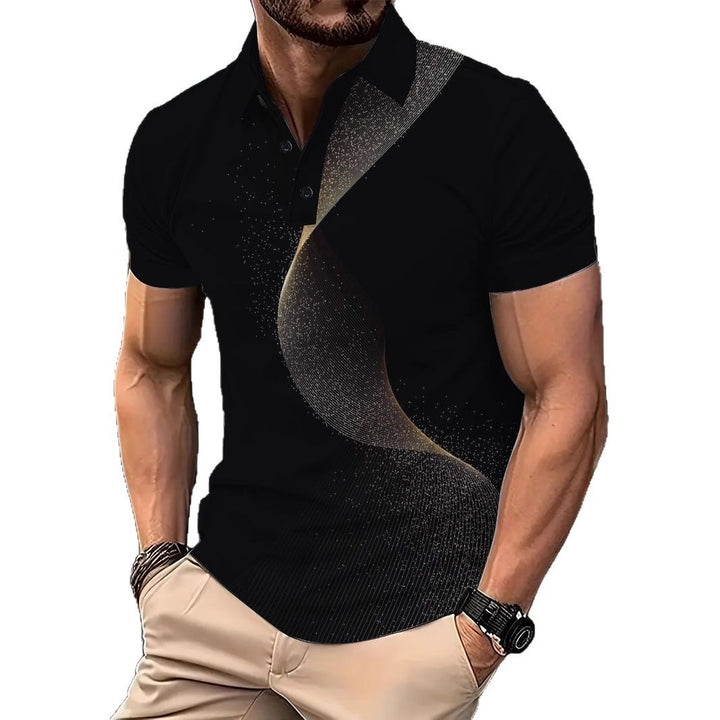 Herren Kurzarm Poloshirt mit stilvollem Grafikdesign Aliams