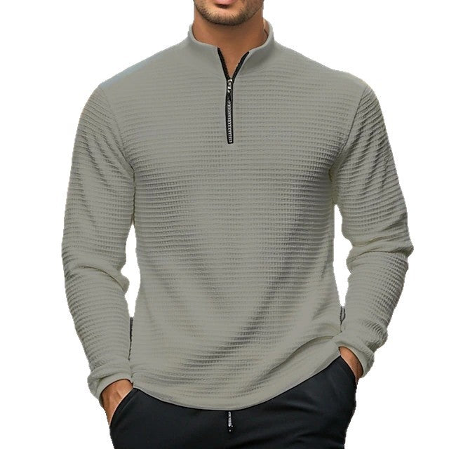 Herren Sweatshirt mit hohem Kragen und Reißverschluss Aliams