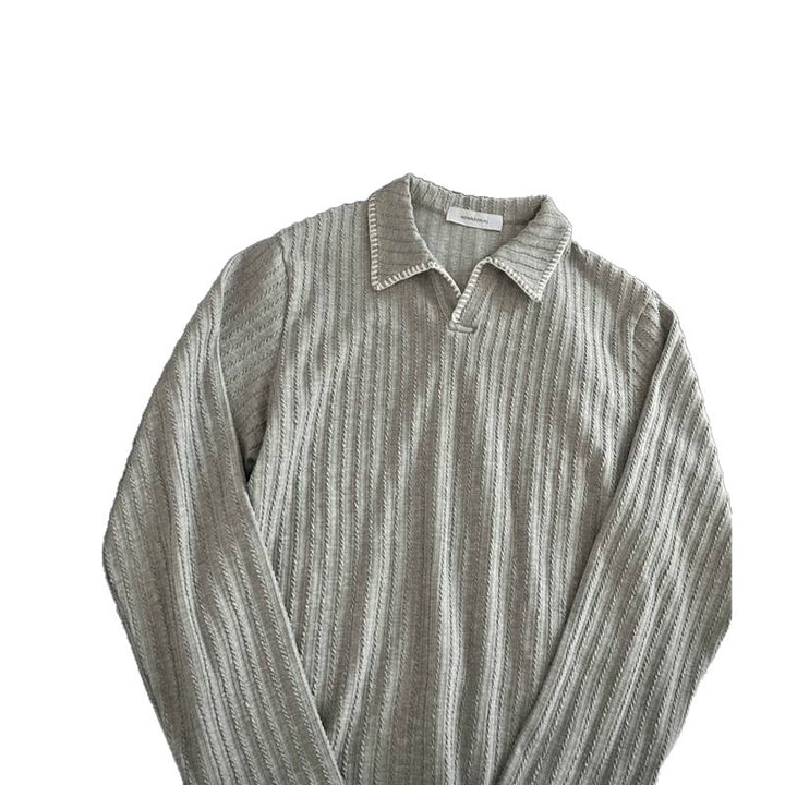 Herren Pullover mit lässigem strukturiertem Design und modischem Kragen Aliams