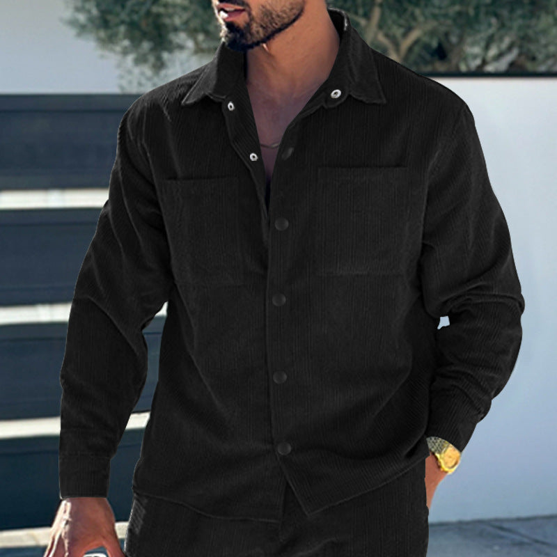 Herren Strukturierte Flaneljacke Aliams