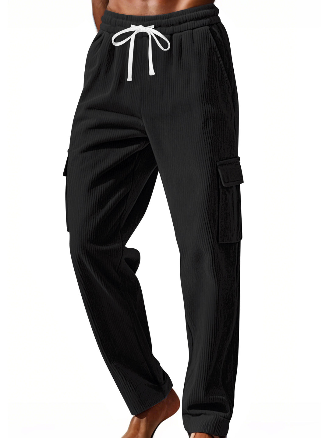 Herren Cargo-Hose mit elastischem Bund und praktischen Taschen Aliams