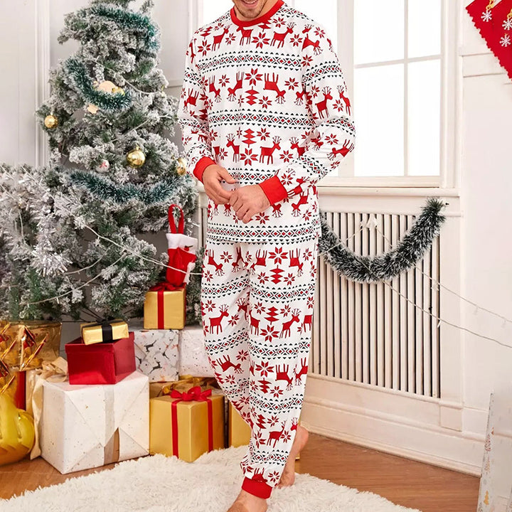Herren Weihnachts-Pyjama mit winterlichem Muster Aliams