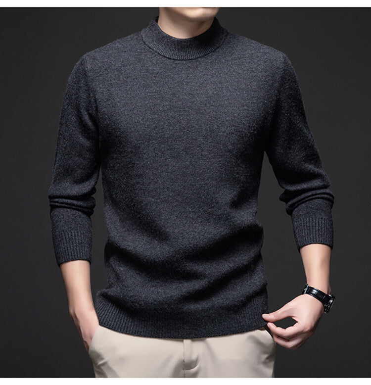 Herren eleganter Rollkragenpullover aus weichem Material Aliams