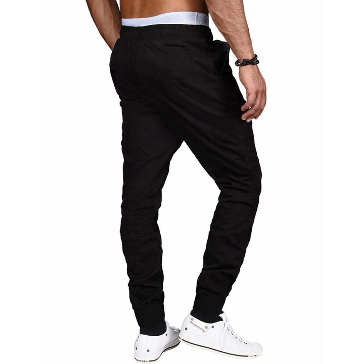 Herren stylische Jogginghose mit seitlichen Zipper-Taschen Aliams