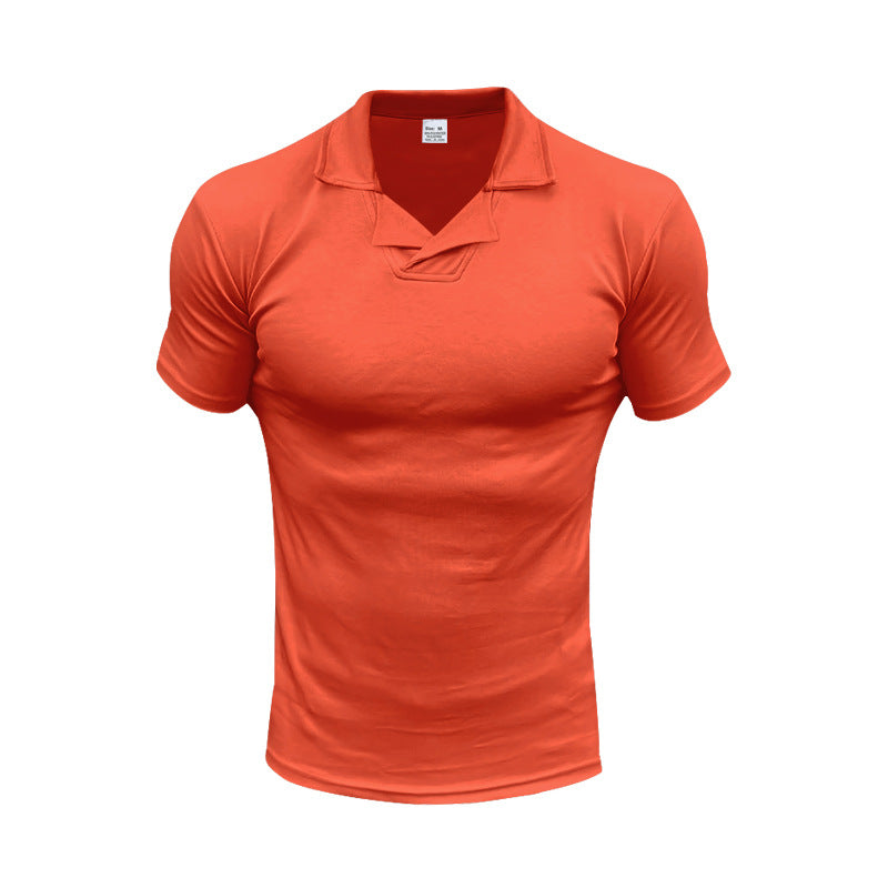 Herren Kurzarm Polo-Shirt mit modernem Stehkragen und atmungsaktivem Material Aliams