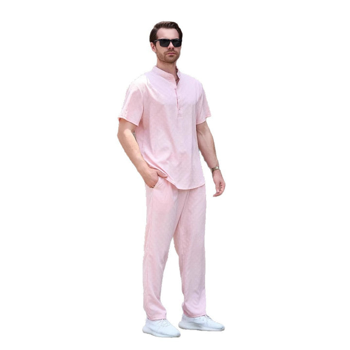 Herren Freizeitanzug mit modernem Stehkragen und atmungsaktiven Eigenschaften Aliams