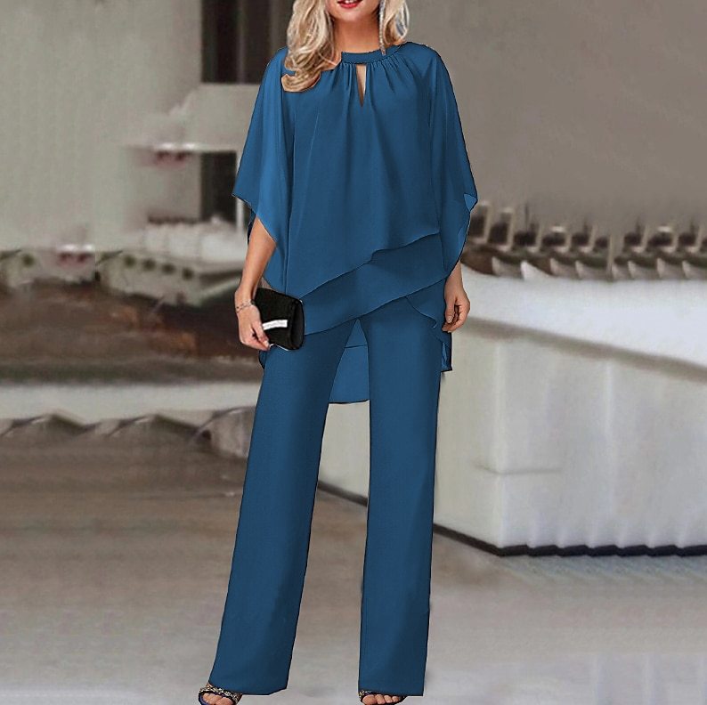 Aliams | Elegantes Baumwoll und Chiffon-Set für Frauen