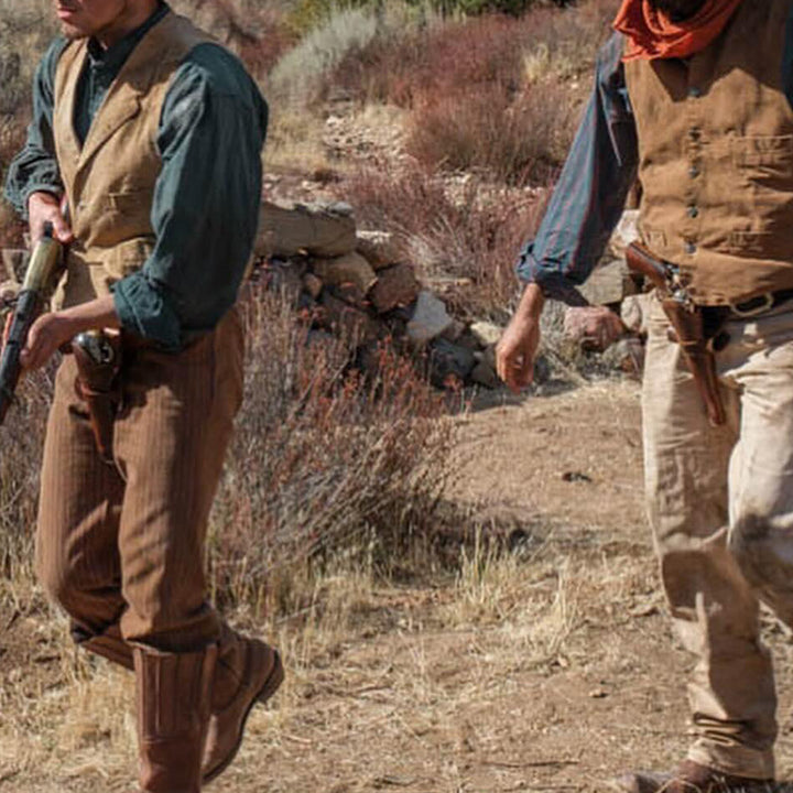 Herren rustikale Arbeitsweste aus robustem Stoff Aliams