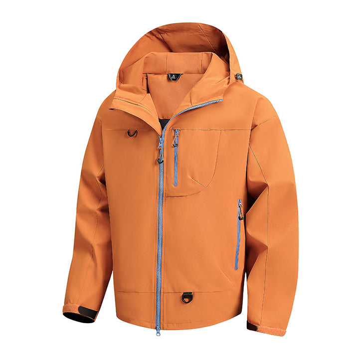 Herren technische Outdoor-Jacke mit wasserdichtem Gewebe und verstellbarem Kapuzensystem Aliams