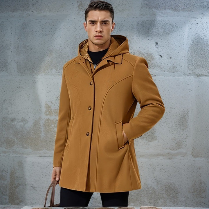 Herren Übergangsjacke mit Kapuze und modernen Detailing Aliams
