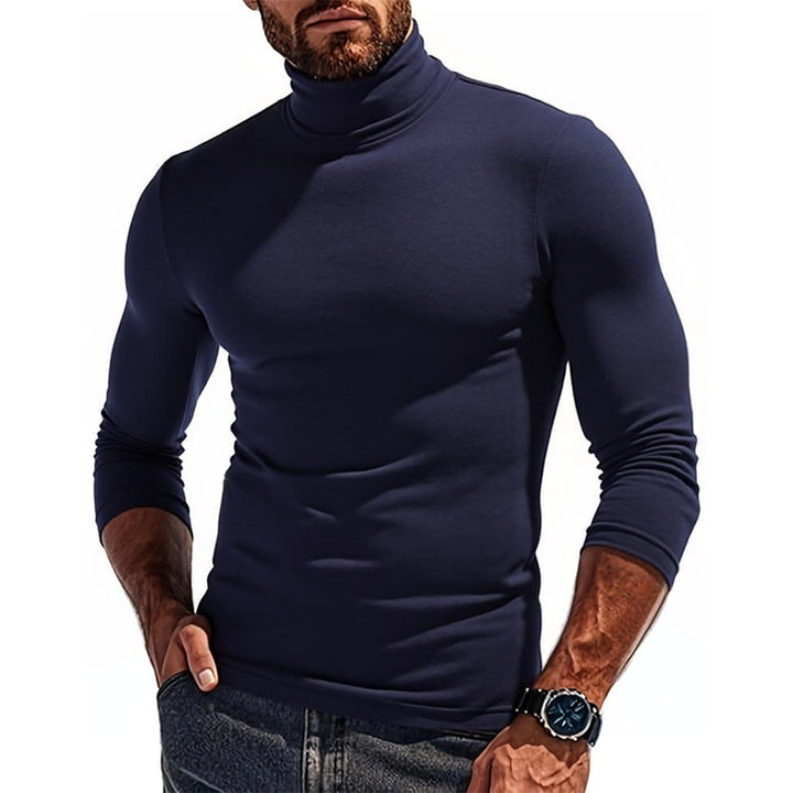 Herren Rollkragenpullover aus elastischem Material Aliams