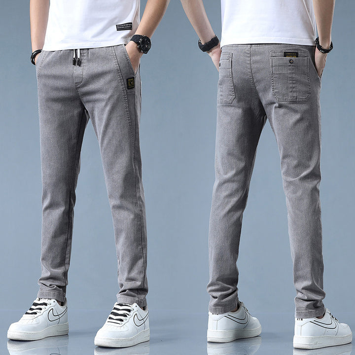 Herren stylische Chino-Hose mit verstellbarem Bund und modernen Details Aliams
