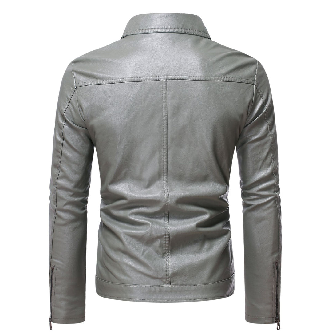 Herren Kunstlederjacke im eleganten Biker-Stil mit soften Innenfutter und praktischen Taschen Aliams