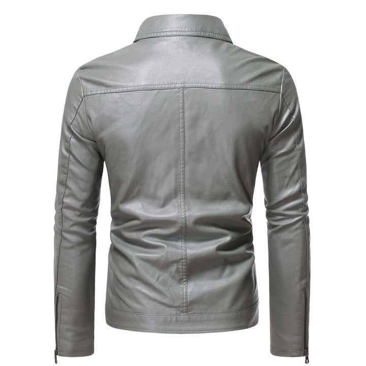 Herren Kunstlederjacke im eleganten Biker-Stil mit soften Innenfutter und praktischen Taschen Aliams