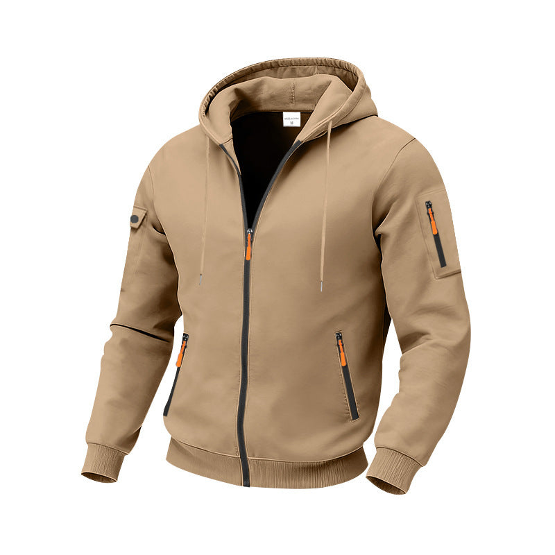 Herren funktionale Kapuzenjacke mit technischen Taschen Aliams