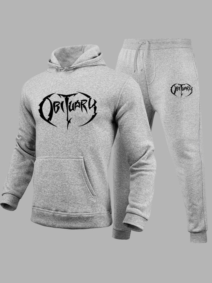 Herren Sweatshirt und Jogginghose Set mit auffälligem Logo Aliams