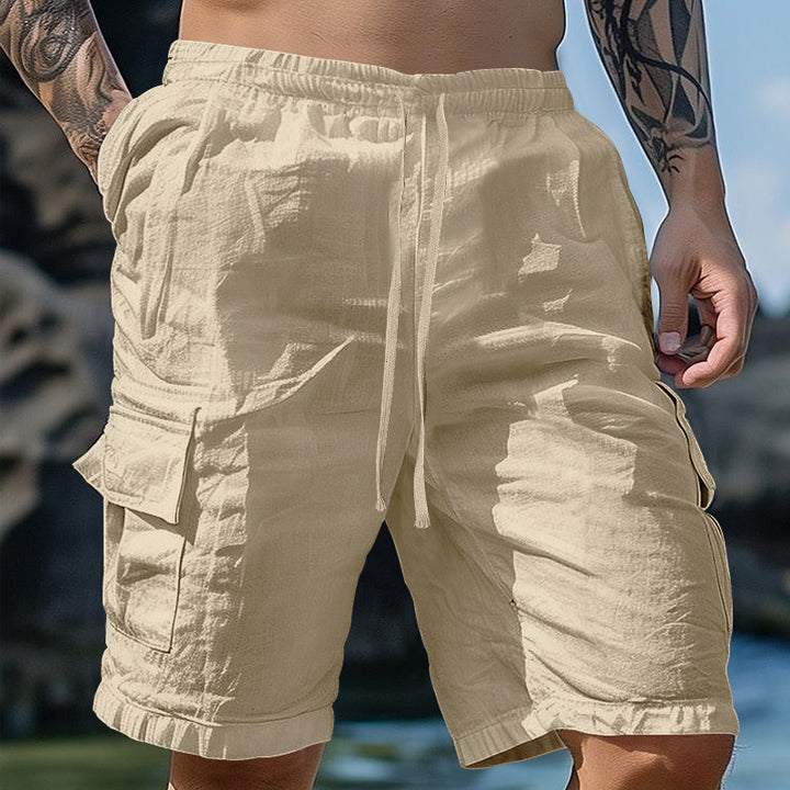 Herren Cargo-Shorts mit elastischem Bund und vielseitigen Taschen Aliams