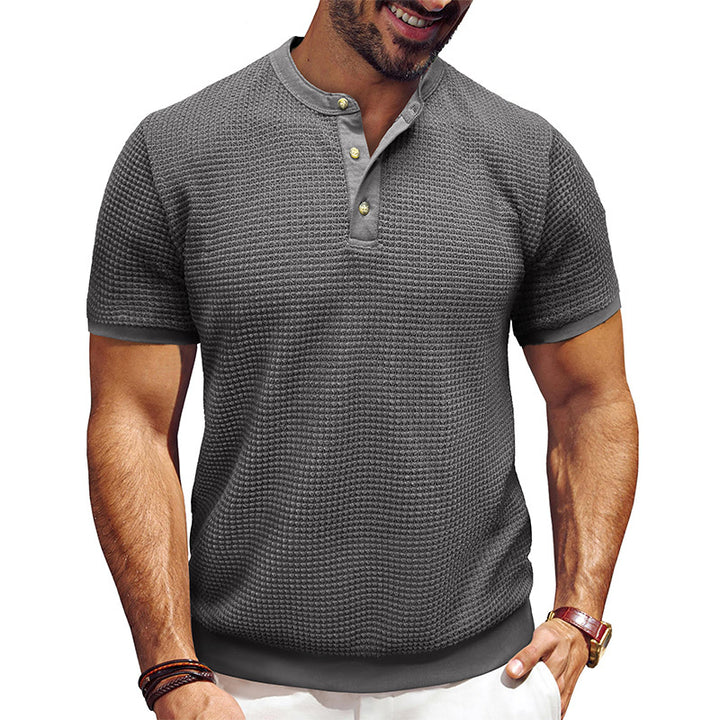 Herren Kurzarm-Shirt mit Knopfleiste Aliams