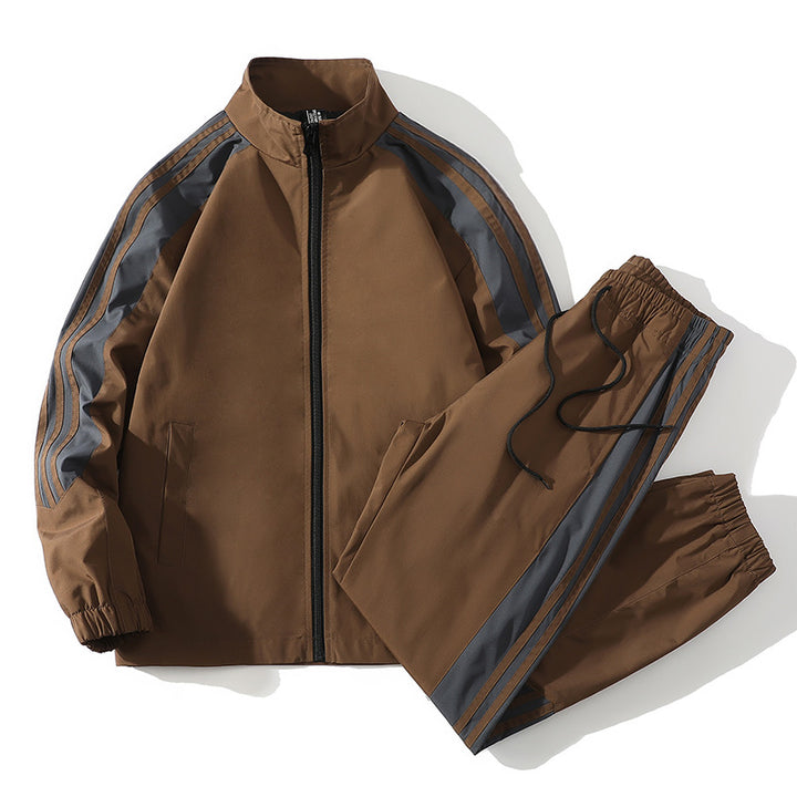 Herren Sportanzug mit hohem Kragen und atmungsaktiven Einsätzen Aliams