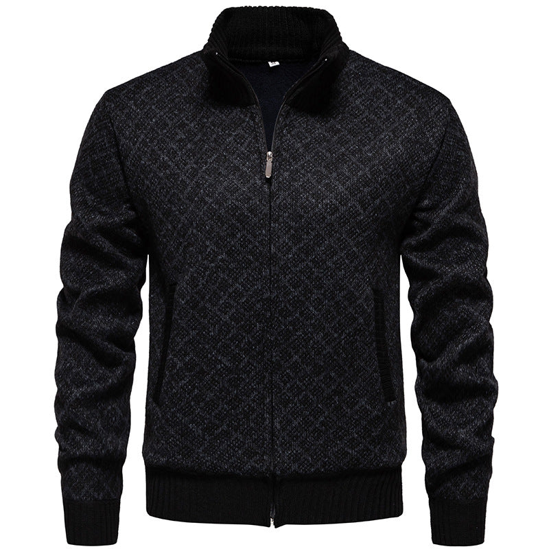 Herren sportliche Strickjacke mit modernem Muster Aliams