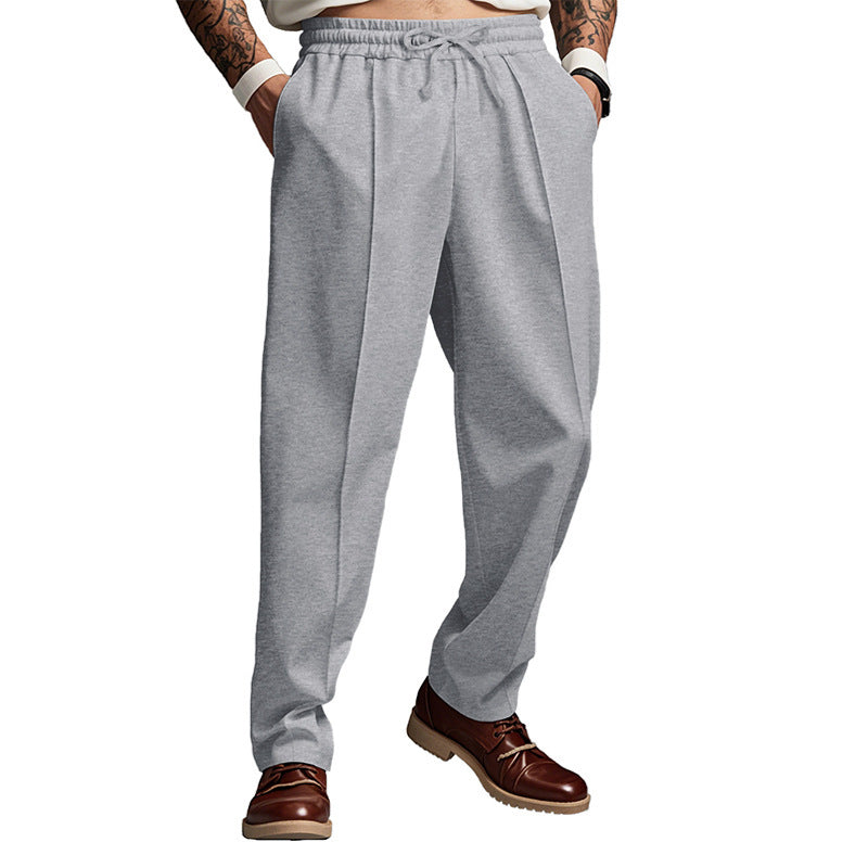 Herren Chino-Hose mit verstellbarem Bund und eleganter Faltenoptik Aliams