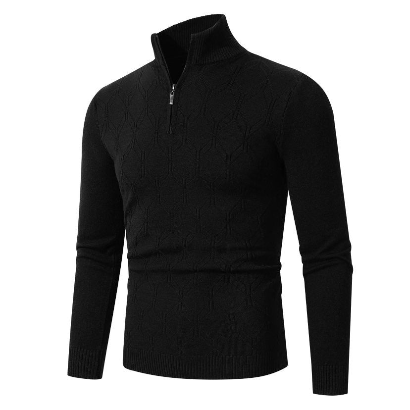 Herren Strickpullover mit modernem Strukturmuster Aliams